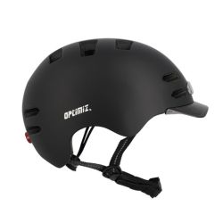 Optimiz casque urbain 0374 noir éclairage LED avant et arrière