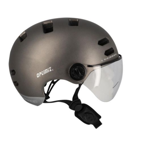 Casque vélo et trottinette avec LED Casr Glow Gris Anthracite L - Casque vélo - Equipements de sport