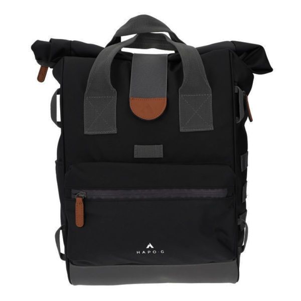 HAPO-G sacoche/sac à dos Rolltop noir