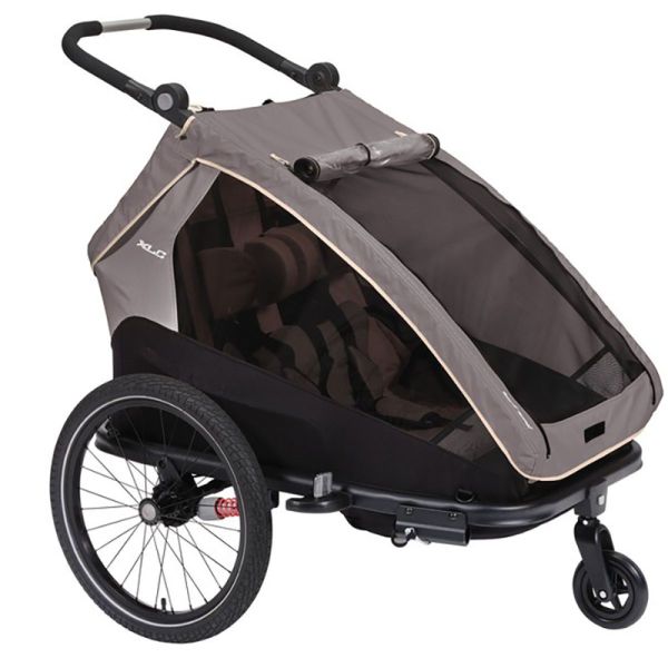 XLC remorque enfant duo S 20" anthracite beige