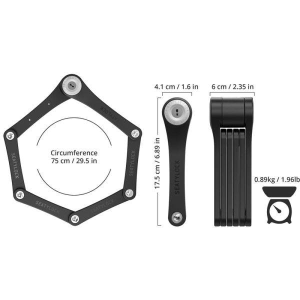 Seatylock antivol articulé Foldylock 75cm
