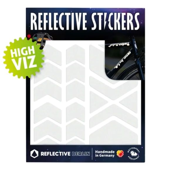 Reflective Berlin pack stickers haute visibilité pour vélo et casque