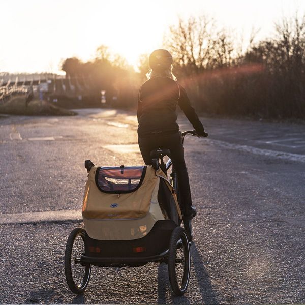 Remorque Vélo 122 cm Gris pour Marchandises à fixer à un vélo