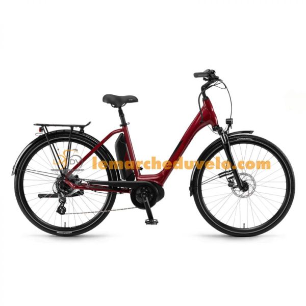 Winora Sima 7 Monotube Bosch Active 400Wh (rouge cerise)