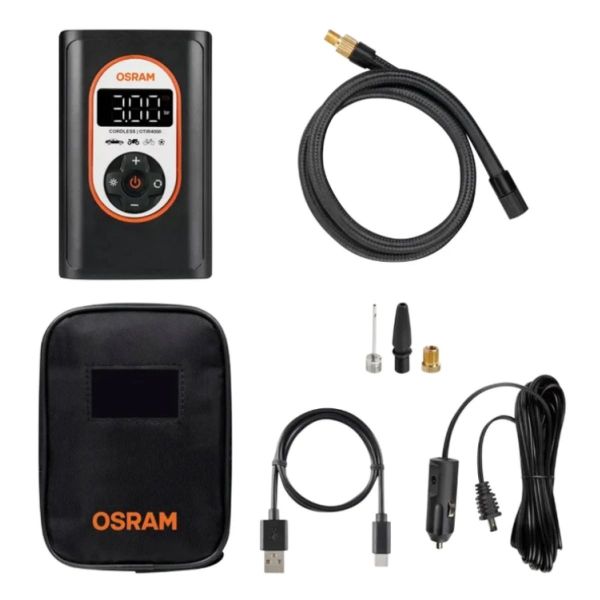 Osram compresseur/pompe Inflate 4000 12V (USB-C + allume cigare)