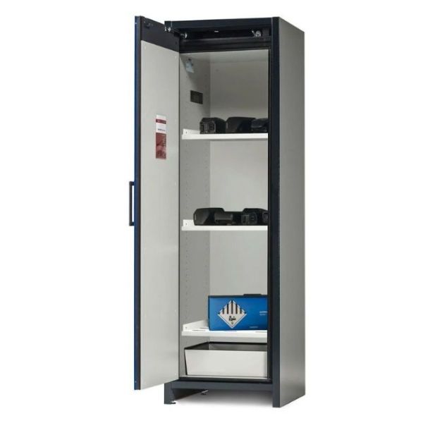 DENIOS SAFESTORE armoire de stockage batteries 3 étagères 195.3x59.9x61.5cm